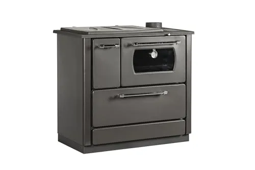 Hosseven 4040 Anatolia Küchenofen, 7,9 kW, EEK A+, Backfach und Herdplatte, Schwedenofen, Kaminofen, Holzofen,BImSchV 2. (Anthrazit)