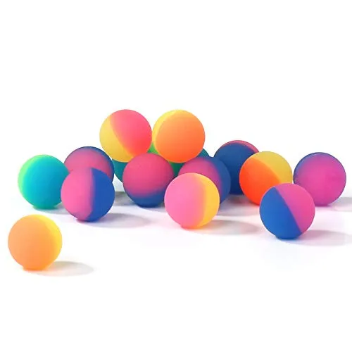 WELLGRO Flummi Frost Ø 24 mm - Bunte Flummis, Springball, Mitgebsel, Tombola - Menge wählbar, Stückzahl:15 Stück