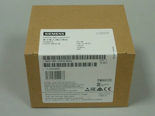 SIEMENS 6ED1055-1CB10-0BA2 LOGO! Erweiterungsmodul - SPS-Prozessoren, bietet 8 digitale Eingänge und 8 digitale Ausgänge für flexible Automatisierungslösungen.
