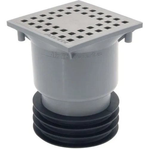 Airfit Universal Bodenablauf 60200BA - höhenverstellbar und drehbar - Sanitärinstallation mit flexiblen Anschlussmöglichkeiten: DN 110, DN 90, DN 50 und Spitzende DN 110 für optimale Anpassung.