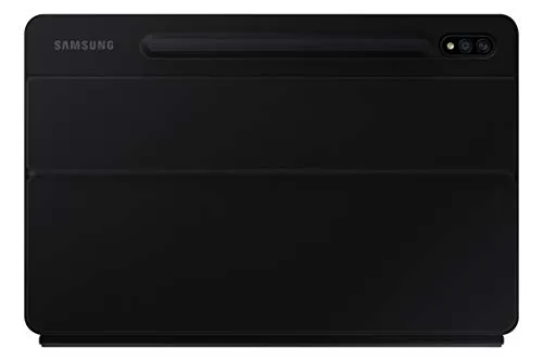 Samsung EF-DT870 Book Cover Keyboard für Galaxy Tab S7 - Praktische Schutzhülle mit integrierter Tastatur, ideal für produktives Arbeiten und Schutz Ihres Tablets in stilvollem Schwarz.