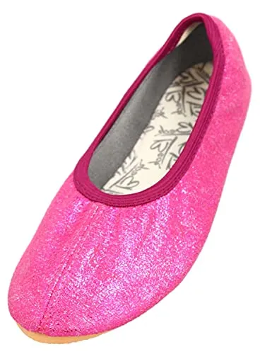 Beck Mädchen Basic Glitzer Gymnastikschuhe, Pink, 28 EU