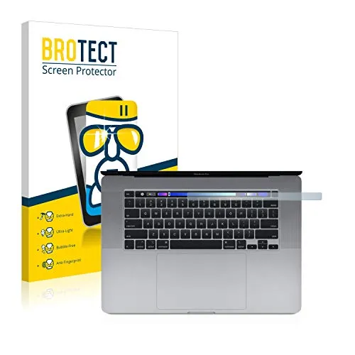 BROTECT Schutzglas für Apple MacBook Pro 16" 2019 (NUR Touch Bar) Schutzfolie Panzer Folie Glas [Extrem Kratzfest 9H, Anti-Fingerprint, Ultra-Transparent]