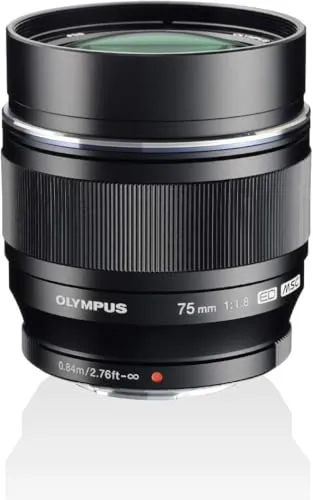 Olympus M.Zuiko Digital ED 75mm F1.8 - Hochwertiges MFT Teleobjektiv - Objektiv für Micro Four Thirds mit 75 mm Brennweite und F1.8 Blende, ideal für Porträt- und Landschaftsfotografie.