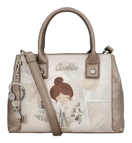 Anekke Sophia Handtasche Grau - Bunt, OneSize - Entdecke die Anekke Sophia Handtasche: Stilvoll und praktisch für den Alltag. Mit verstellbarem Umhängeriemen, zahlreichen Fächern und robustem Polyurethan-Material ist sie dein idealer Begleiter für jede Gelegenheit.