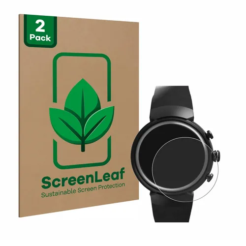 2x ScreenLeaf Displayschutzfolie für ASUS ZenWatch 3 1.39" nachhaltig verpackt