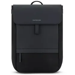 Kapten & Son Fyn Daypack mit Laptopfach 39.5 cm - Schwarz - Stylischer Rucksack mit 39.5 cm Laptopfach, perfekt für Schule, Uni oder Reisen. Ideal für alle, die Funktionalität und Design schätzen.