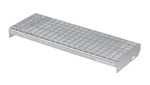 Metallstufe 800x270 mm - Verzinkte Gitterroststufen für Treppen - Hochwertige Metallstufe mit 2 mm Materialstärke, ideal für private und gewerbliche Anwendungen. Langlebiger Korrosionsschutz und einfache Montage garantieren eine sichere Nutzung in allen Wetterbedingungen.