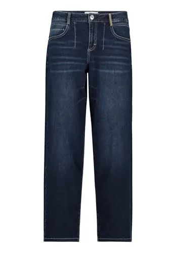 CARTOON Damen Ankle-Jeans mit Used-Waschung, Gr. 34, Dunkelblau - Stylische Ankle-Jeans im Loose Fit mit modischer Used-Waschung und bequemem Mid Waist Schnitt. Ideal für lässige Freizeitlooks und angenehmen Tragekomfort.