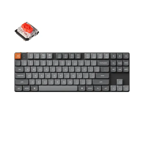 Keychron K1 Max QMK/VIA Wireless Mechanische Tastatur - Ultraschlanke mechanische Tastatur mit Gateron Low Profile Schaltern, ideal für Mac und Windows. Unterstützt kabellose Verbindungen und bietet eine lange Batterielaufzeit für ununterbrochenes Tippen.