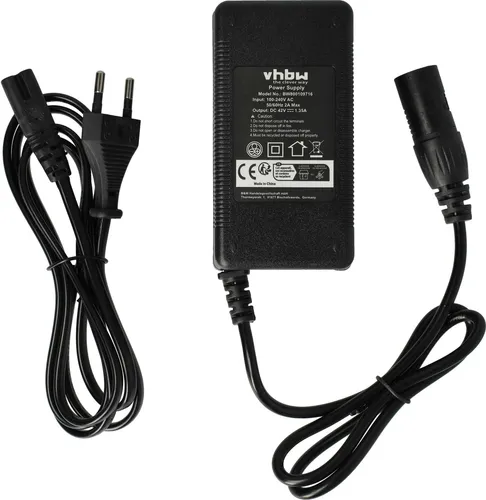 vhbw Ladegerät kompatibel mit Aldi MiFa Lidl Fahrradakkus, E-Bike - Für 36 V Li-Ion Akkus, mit XLR Anschluss 60 W