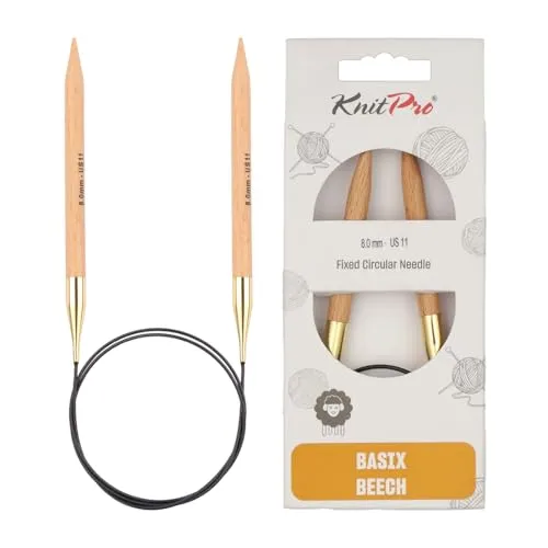 KnitPro Basix Beech Rundnadeln 32" (80cm) | 8mm