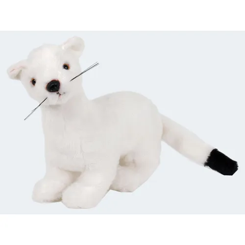 Semo Unbekannt Stofftier Wiesel, 23 cm, Kuscheltier, Plüschtier, Hermelin, weiss (ZZV-09TW01)