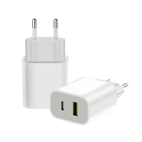 20W Ladegerät USB C, 2-Pack Netzteil Adapter per lPhone 17 16 15 14 13 12 11 Pro Max SE XS XR 8 7 6S Plus Mini SE, lPad, G alaxy S23 S22 S21, USB-Schnellladenetzteil USB-C Charger Netzstecker