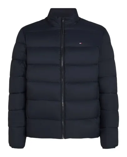 Tommy Hilfiger Winter-Steppjacke Stand Collar - Dunkelblau, Größe L - Die Tommy Hilfiger Steppjacke vereint stilvolles Design mit angenehmem Tragekomfort. Ideal für kühle Tage, schützt der hohe Stehkragen vor Wind und Kälte – perfekt für lässige und smarte Outfits.