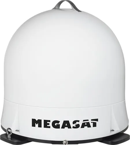 Sat-Anlage Megasat Campingman Portable Eco - Single-Sat-Anlage mit 10 m Kabel, automatische Satellitensuche und wetterfeste Kunststoffhaube