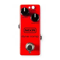 Dunlop MXR M291 Dyna Comp Mini Compressor Pedal - Effektgerät für Gitarre & Bass mit legendärem Sound, bietet kompakte Größe und eine Attack-Taste für individuelle Dynamiksteuerung.