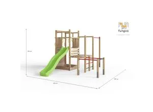FUNGOO Spielturm Klettergerüst Climbing Star2 - Spielplätze: Fördert die Kreativität und körperliche Aktivität Ihrer Kinder mit vielfältigen Funktionen für stundenlangen Spielspaß im Freien.