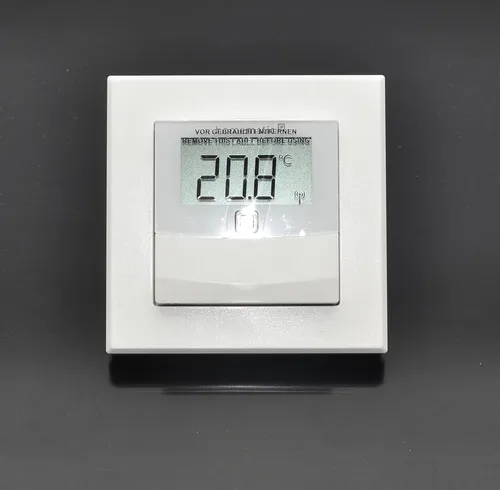 Homematic IP Wired Temperatur- und Luftfeuchtigkeitssensor mit Display HmIPW-STH - Automatisierungstechnik mit großem Display für exakte Messung von Temperatur und Luftfeuchtigkeit – ideal für effiziente Heizungsregelung.