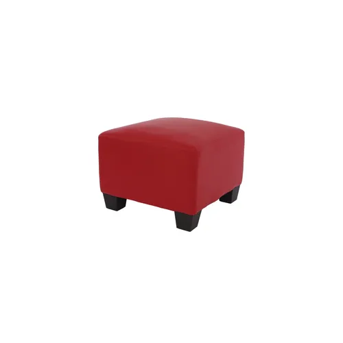 Modular Ottomane Moncalieri, Kunstleder in Rot - Moderne Polsterhocker im Lounge-Stil, gefertigt aus hochwertigem Kunstleder. Ideal für stilvolle Akzente in Ihrem Wohnraum. Mit geprüfter Qualität für langfristige Nutzung.