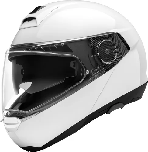 Schuberth C4 Pro Glossy White Gr. XS 52/53 - Hochwertiger Motorradhelm - Motorradhelm mit Mehrkanal-Belüftung für optimale Luftzirkulation und höchstem Tragekomfort. Inklusive PINLOCK120® Antibeschlagscheibe und integrierter Sonnenblende für beste Sicht.