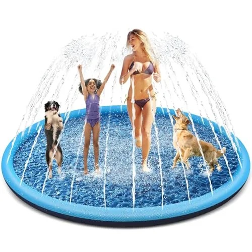 Tosekry Kinder Sprinkler mit Antirutschfunktion - Sprinkler für Kinder und Haustiere, rutschfestes Design für sicheres Spielen und einstellbare Wasserhöhe bis 1,5 m für maximalen Spaß im Garten oder am Pool.