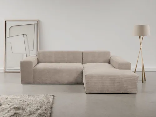 WERK2 Ecksofa Zeus-L Breite: 253 cm, modern & zeitlos, bequemes Sofa, Curvy Trend Ecksofa mit urbaner Optik