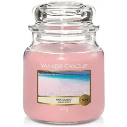 Yankee Candle Pink Sands 411g - Kerze mit einem exotischen Duftmix aus Zitrusfrüchten, Vanille und süßen Blüten für eine entspannende Wohlfühlatmosphäre, ideal für Karibik-Fans.