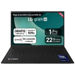 LG Gram 16ZD90T-G AX88B 16-Zoll-Laptop, Intel Core Ultra 7-255H, 32 GB, 1 TB SSD, Intel Arc, ohne Betriebssystem - Schwarz