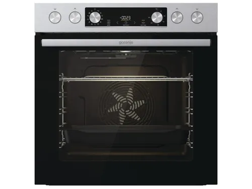 Gorenje BC6737E02X - Großer Elektrischer Ofen mit 77 l und 300 °C - Backofen der Kategorie Backöfen mit AIRFRY-Funktion für fettfreies Frittieren und OptiBake-Technologie für schnelles Vorheizen in nur 5 Minuten.