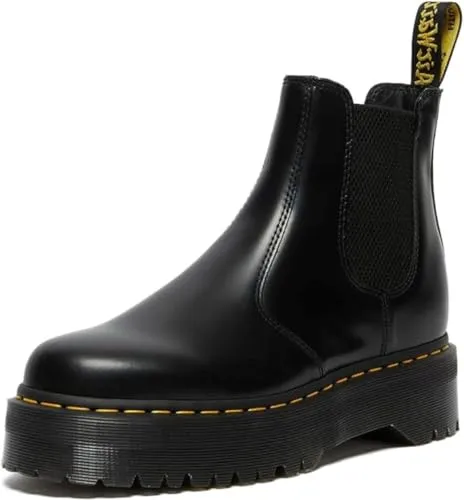 Dr. Martens Damen 2976 Polished Smooth Chelsea Boots, Schwarz, 38 EU - Wanderschuhe aus glattem Leder, robust und stylish für jedes Abenteuer.