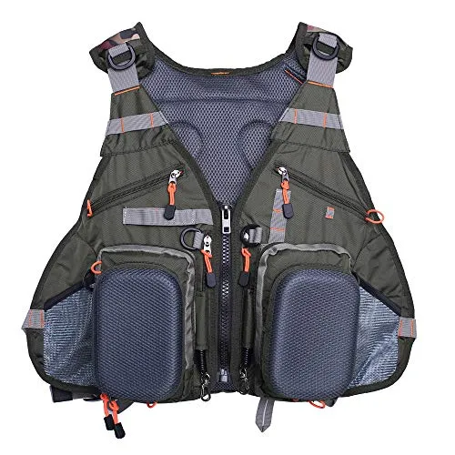 Kylebooker Fliegenfischen Weste Angelweste Einstellbare Größe Maschen Mutil-Taschen Jacke (FV002)