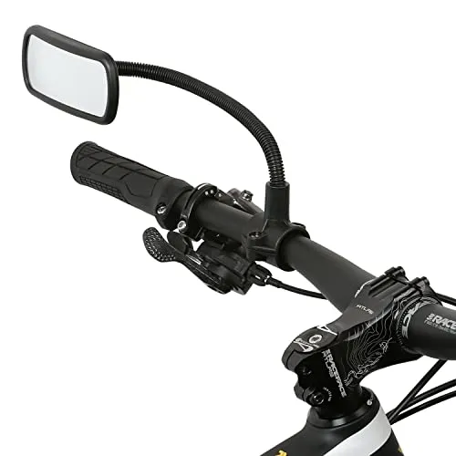 Wicked Chili Rückspiegel für Fahrrad Lenker (Spiegelfläche: 102 x 44 mm, Made in Germany) Spiegel mit Schwanenhals, konvex - ideal für E-Bike, Roller, Mofa, Rollstuhl, Rollator, Kinderwagen, etc.