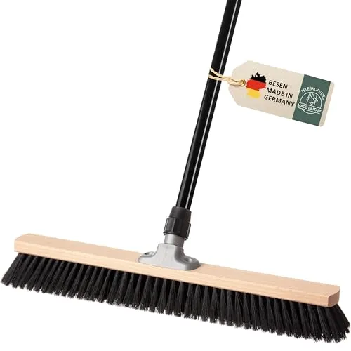 Hovedal Straßenbesen Saalbesen mit Teleskopstiel – 60 cm - Vielseitiger Werkstattbesen mit breitem Kopf und Teleskopstiel. Ideal für Innenräume, bietet effiziente Reinigungseigenschaften und eine anpassbare Länge.