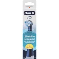 Oral-B iO Ultimative Reinigung Ersatz-Zahnbürste 194969 (4er) schwarz - Oral-B Aufsteckbürsten für iO Zahnbürsten, entfernen bis zu 100% mehr Plaque und signalisieren den Wechsel durch farbwechselnde Borsten für optimale Zahnhygiene.