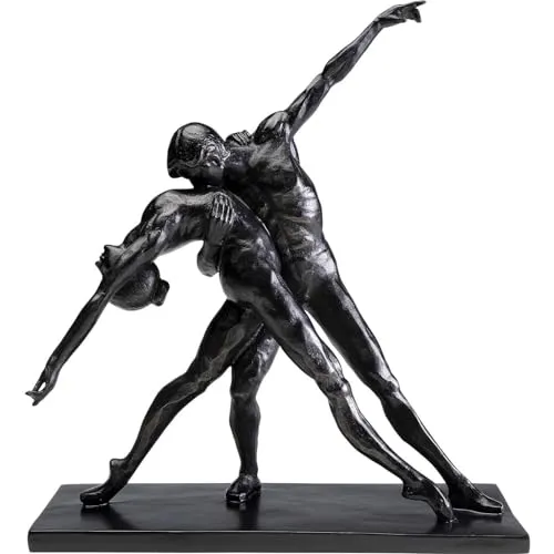 Kare Design Deko Figur Dancers, Schwarz - Statuen: Handgefertigte Deko-Figur eines Ballett-Tänzers in eleganter Bronze-Optik, perfekt für stilvolle Wohnräume und kreative Atmosphären.