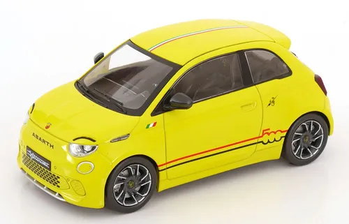 Fiat 500e Abarth 2024 Modellauto 1:18 hellgelb - Modellauto im Maßstab 1:18 aus Die-Cast, detailgetreu und ideal für Sammler. Perfekt für Fans von Elektroautos und der Marke Fiat.