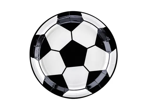 Talerzyki Piłka, mix, 18cm  1 op. / 6 szt. PARTYDECO 5900779119390