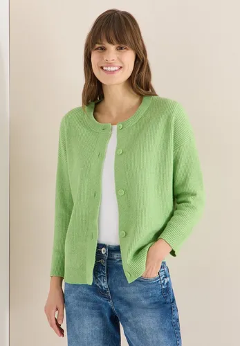 Cecil Damen Kurzer Cardigan - Bequeme Strickjacke - Casual Rundhals Strickjacke mit 3/4-Ärmeln, ideal für jeden Tag. Weiches Material sorgt für hohen Tragekomfort.