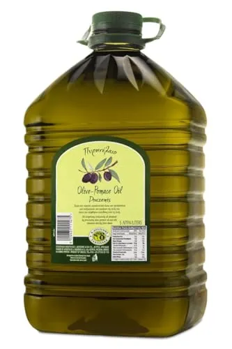 Douzenis Olivenöl Pomace 5L | Ideales Bratöl aus Griechenland - Hochwertiges Pomace-Öl mit mildem Geschmack, perfekt zum Braten und Frittieren. Hoher Rauchpunkt von 240 °C für stabile Aromen und vielseitige Anwendung in der Küche.