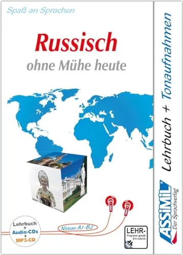 ASSiMiL Russisch ohne Mühe heute - Audio-Sprachkurs Plus - Deutscher Wortschatz, umfassender Selbstlernkurs für Niveau A1-B2 mit Lehrbuch und 5 Audio-CDs für effektives Sprachenlernen.