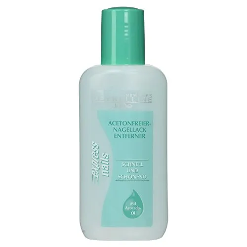 Maybelline Express Nails Nagellackentferner 125 ml - Nagelkosmetik, acetonfreier Nagellackentferner mit Avocado-Öl für gründliche Reinigung und zusätzliche Pflege der Nägel und Nagelhaut.