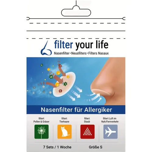 Filter Your Life Nasenfilter für Allergiker Größe S Pflaster 14 St