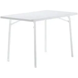 Sieger 120/W Garten-Klapptisch mit mecalit-Pro-Platte - Beistelltisch mit wetterfestem und schlagfestem Stahlrohrgestell, ideal für Garten und Balkon, Montagefrei und Made in Germany.