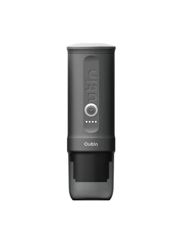 OutIn Nano Space Grey Tragbare Reisekaffeemaschine - Grau, leicht und mobil mit 20-bar Druck für perfekten italienischen Kaffee