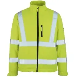 MASCOT® Warnschutz Softshelljacke CALGARY, Safe Artic, fluoreszierend, Größe: XXL - Die CALGARY Softshelljacke von MASCOT® bietet hervorragende Sichtbarkeit und Komfort. Mit Fleecefutter für Wärme und ergonomischen Ärmeln für Bewegungsfreiheit ist sie ideal für den professionellen Einsatz in anspruchsvollen Umgebungen.