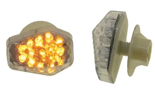 Citomerx Motorrad Blinker Verkleidungsblinker Raceroll transparent E-geprüft geeignet für Motorrad, Moped, Roller mit passendem Gewinde bzw. Adapter