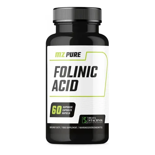 MZ PURE Folinic Acid 60 Kaps. - Nahrungsergänzungsmittel mit Folinsäure, unterstützt die Zellgesundheit und ist ideal zur Förderung des Wohlbefindens.