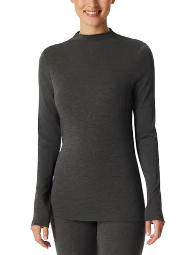 Schiesser Damen Shirt Langarm mit Rolli - Premium Warming - Hochwertiges langärmliges Shirt mit Rollkragen für Damen, ideal für kühle Tage. Angenehmer Tragekomfort und stilvolles Design machen es zum perfekten Begleiter.