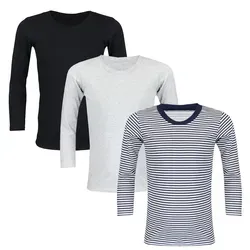 TupTam Kinder Unisex Unterhemd Langarm 3er Pack bunt - Hochwertige Kinder-Wäsche, 100% Baumwolle für besten Tragekomfort, ideal für jede Jahreszeit.